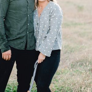 Madewell Boxy Polka Dot Bobble Cardigan